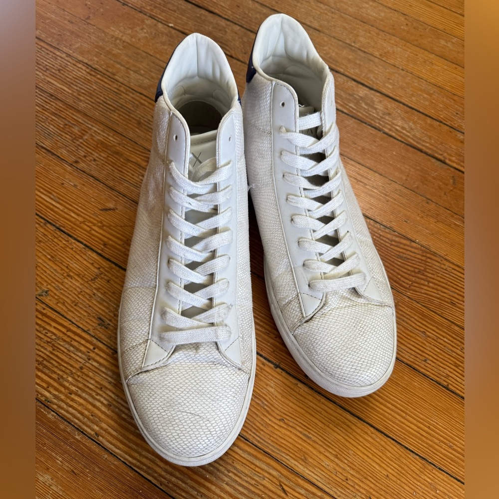 Armani Exchange Casual Hi Top Sneakers White Mens Size 12
